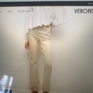 Veronicas Beard - Carolina Skinny Kick-Flare Jean - tan